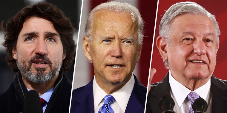 President Joe Biden spoke with the leaders of Canada and Mexico on Friday, his first calls with foreign counterparts since his inauguration this week. 