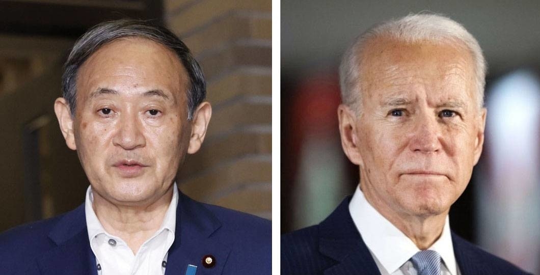 President Joe Biden reaffirmed the United States' commitment to defend Japan in his first phone call with Prime Minister Yoshihide Suga on Wednesday.  