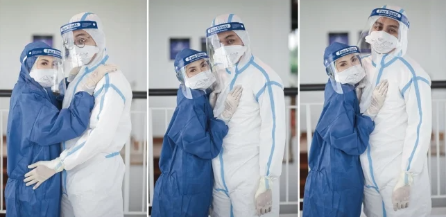 Malaysian frontliner couple goes viral with PPE-themed wedding shoot