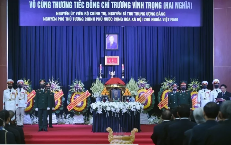 The memorial service for former Deputy PM Truong Vinh Trong in Ben Tre Province (Photo: VGP) 