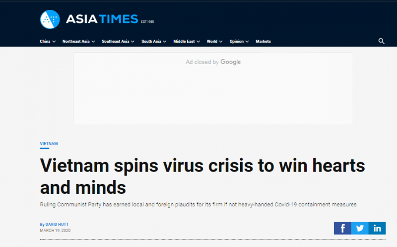 vietnam spins virus crisis touching peoples hearts and minds asia newspaper lauds