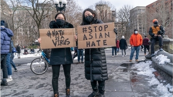 world breaking news today march 28 thousands protest violence against asian americans