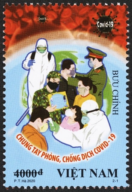 vietnam launches two covid 19 themed postage stamps