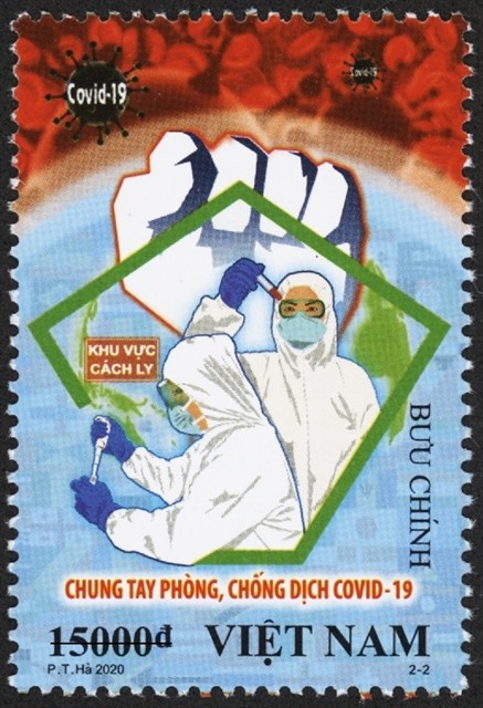 vietnam launches two covid 19 themed postage stamps
