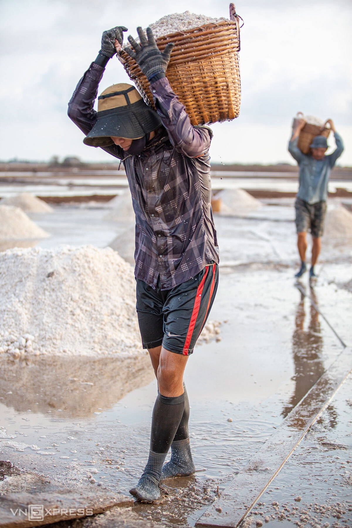 picturesque salt fields in bac lieu southern vietnam