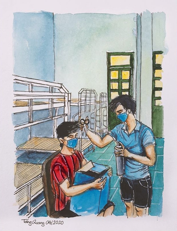 oversea students inspirational sketches of life under quarantine