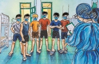 Vietnamese returnee student's inspirational sketches of quarantine life