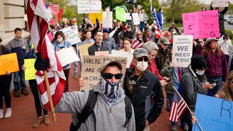 coronavirus updates in us and canada trump tweets support for anti lockdown protests ontario reports highest new case in canada