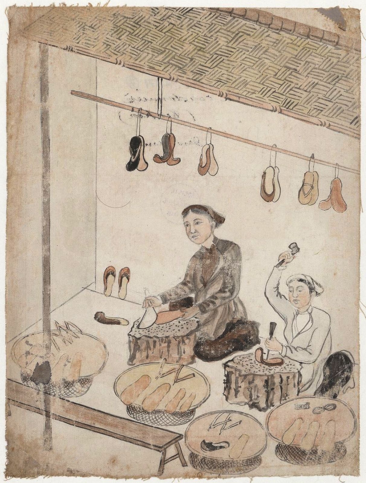 rare sketches of rural life in northern vietnam 20th century