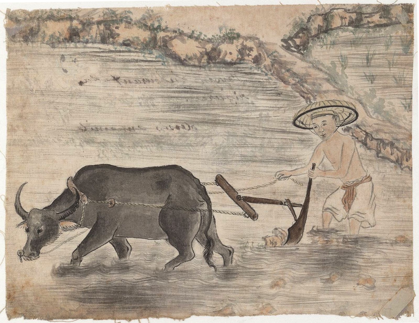 rare sketches of rural life in northern vietnam 20th century