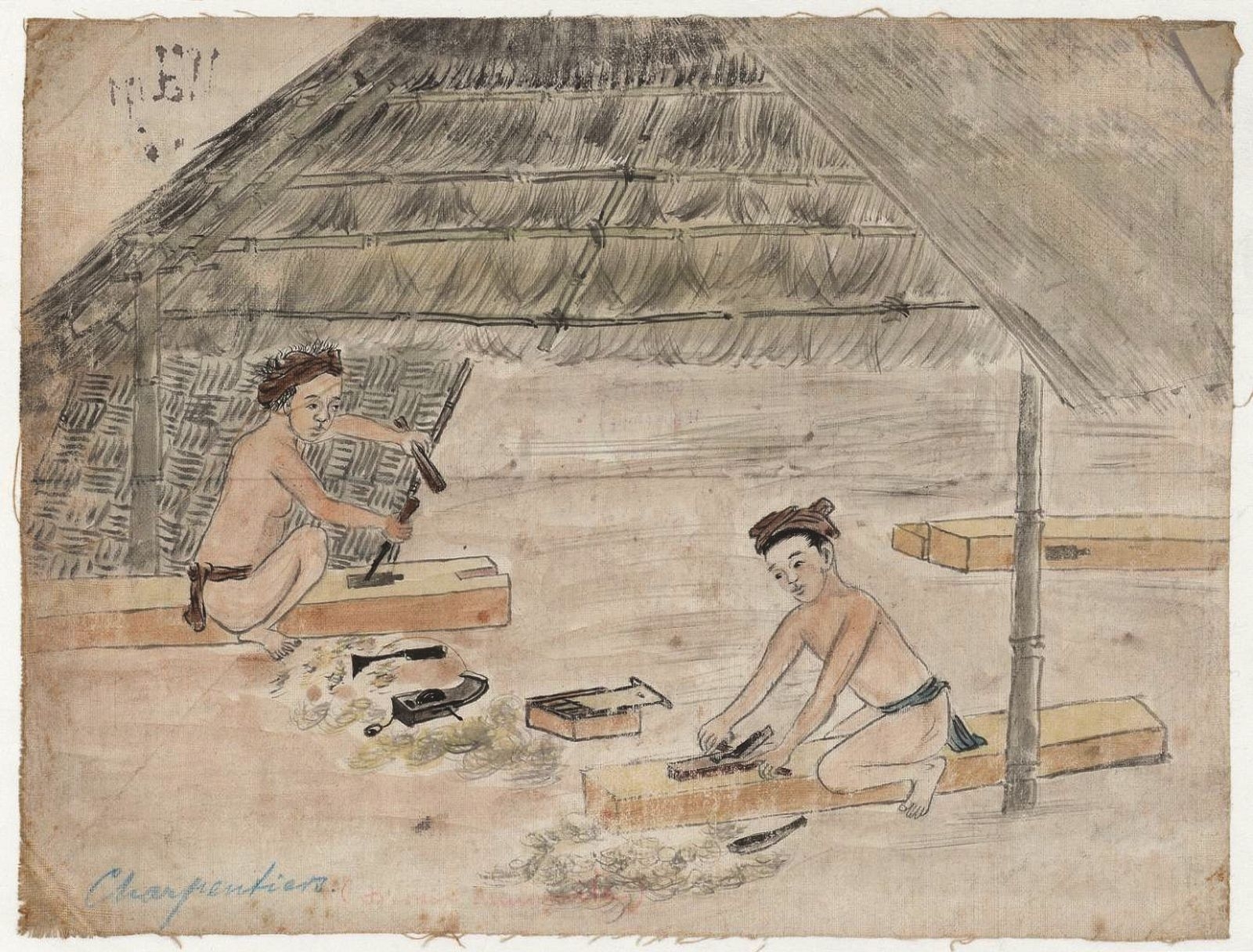 rare sketches of rural life in northern vietnam 20th century