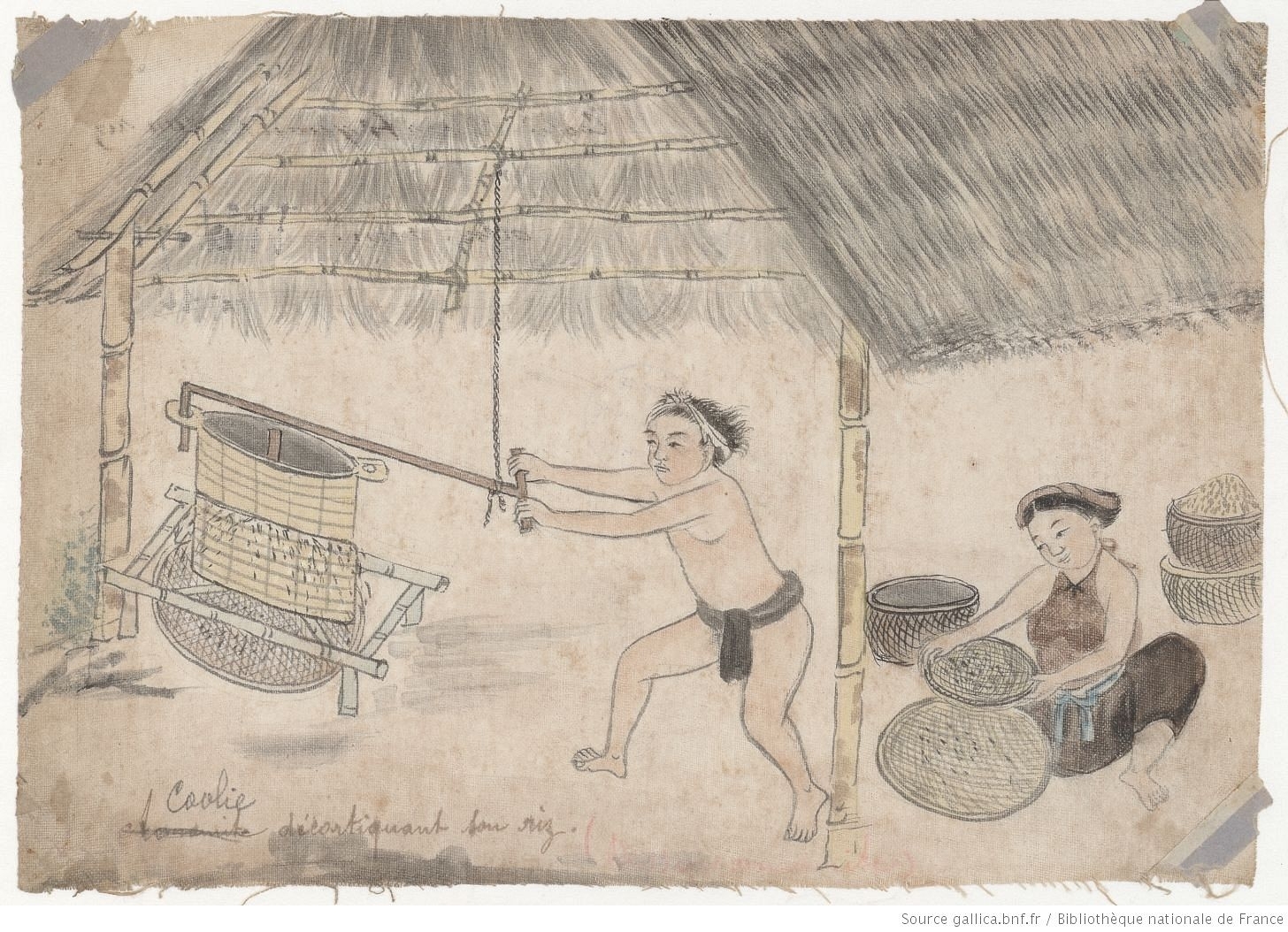 rare sketches of rural life in northern vietnam 20th century