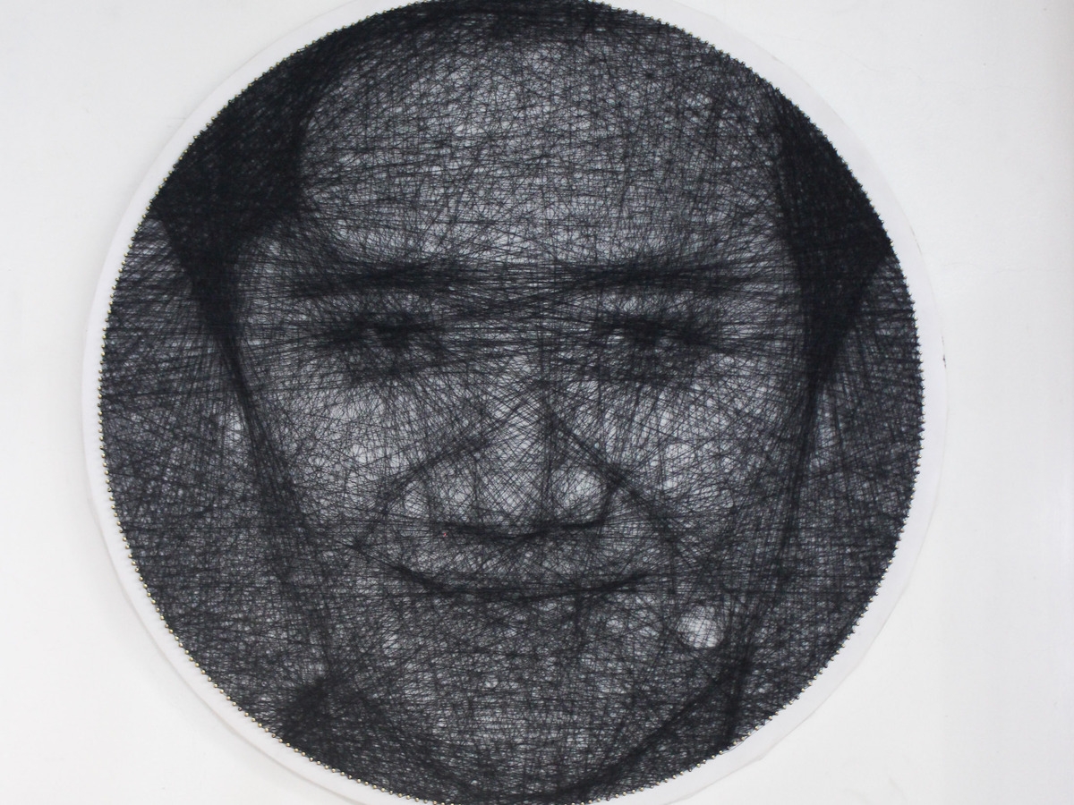 Vietnamese artist portraits global artists by string art