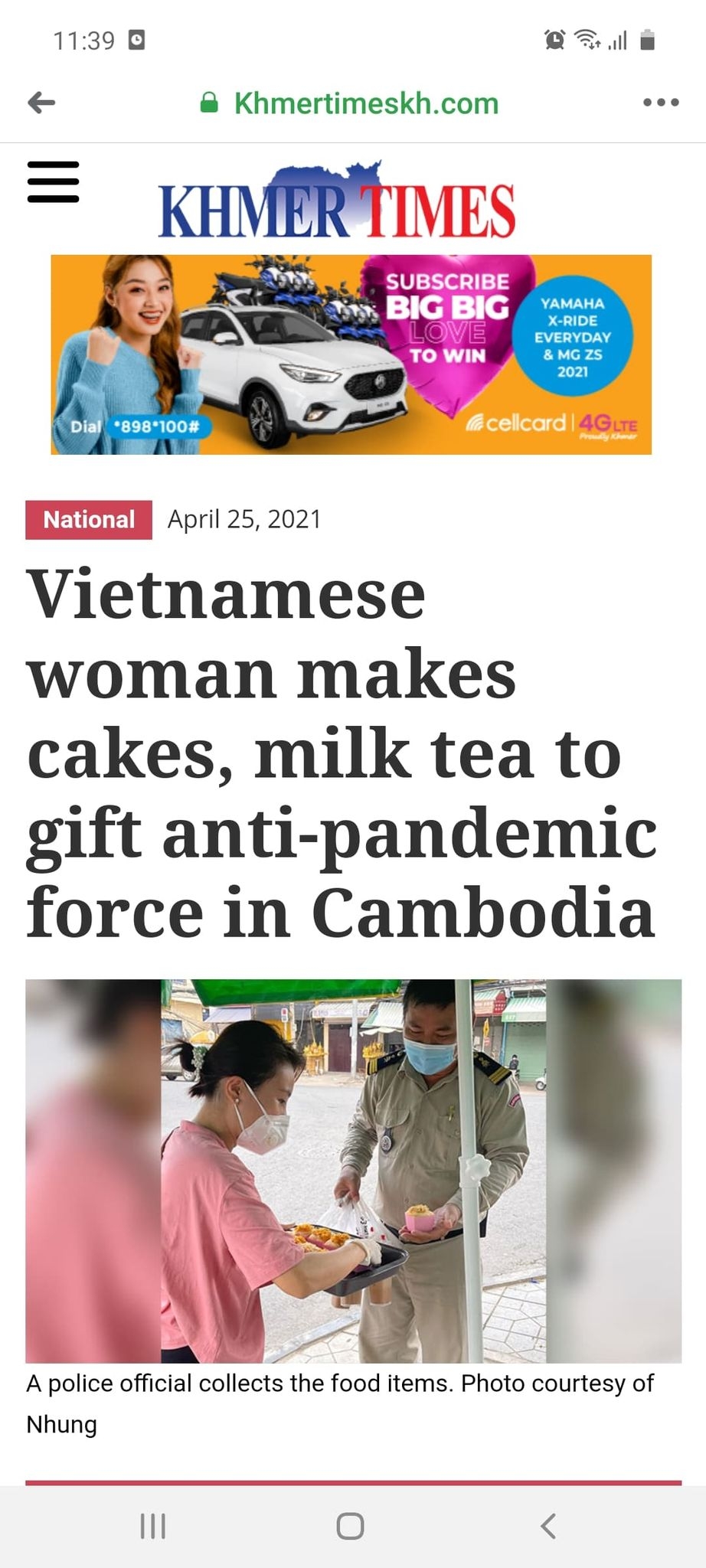 Cambodia newspaper highlights Vietnamese women’s good deeds to local anti-pandemic force