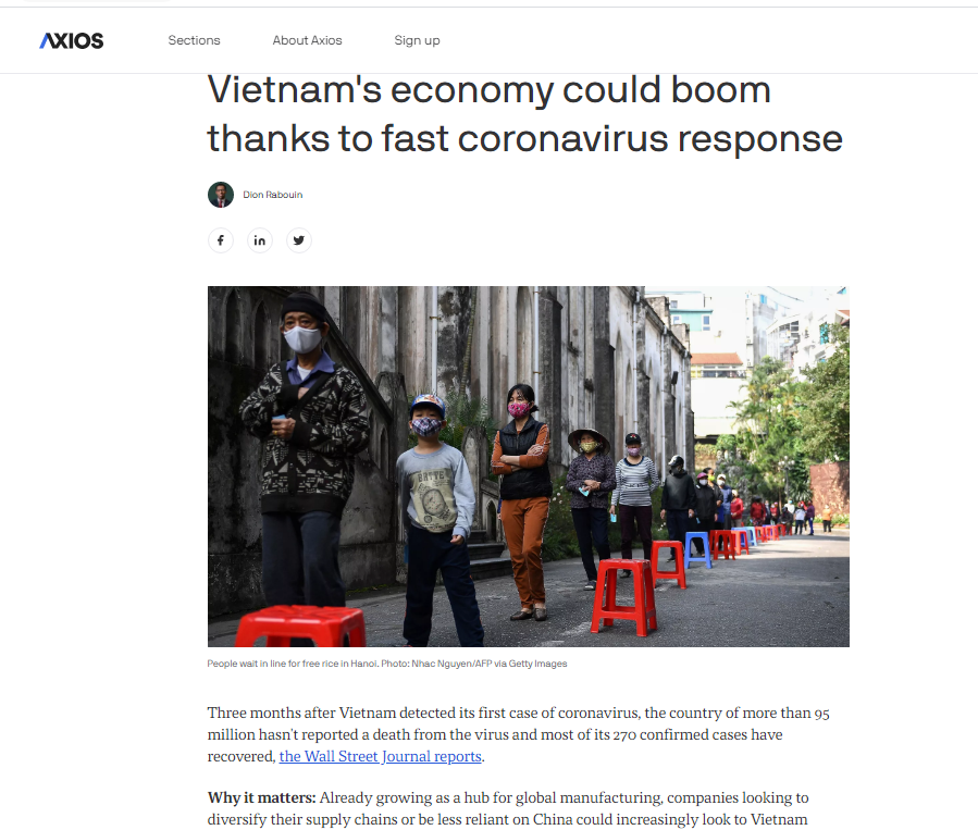 american news outlet names vietnam one of the countries squashing coronavirus curve