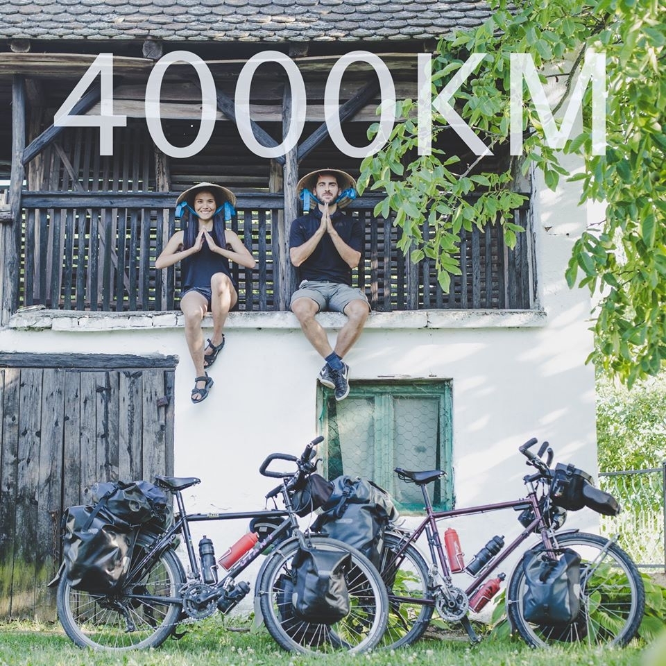 newly wedded couple cycles pass 18 countries to raise fund