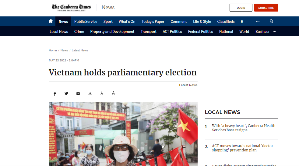 Vietnam’s NA election makes international headlines