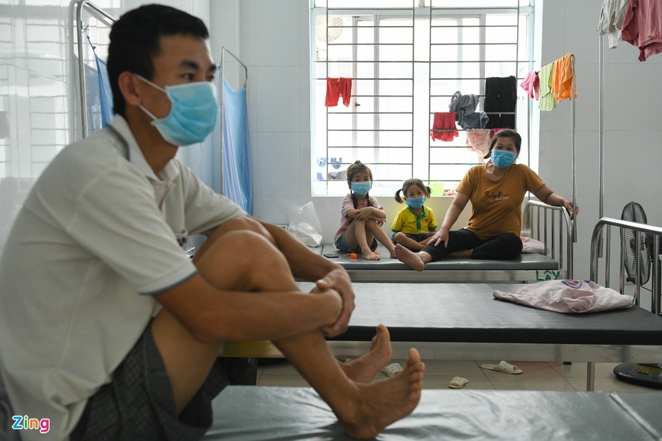 Infected children at Covid-19 treatment center in Bac Ninh