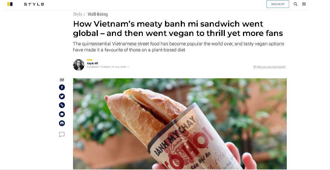 Hong Kong newspaper explains how Vietnamese banh mi becomes a global favorite