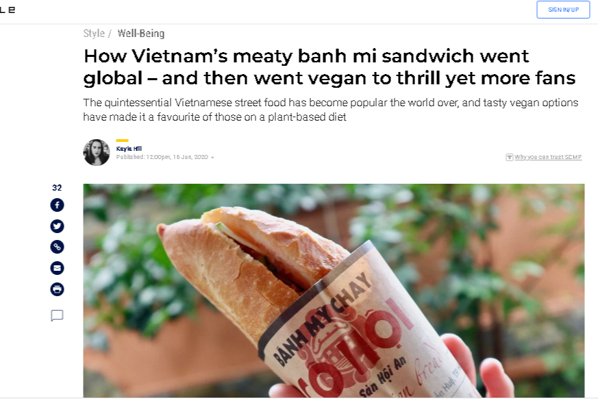 Hong Kong newspaper explains how Vietnamese banh mi becomes a global favorite