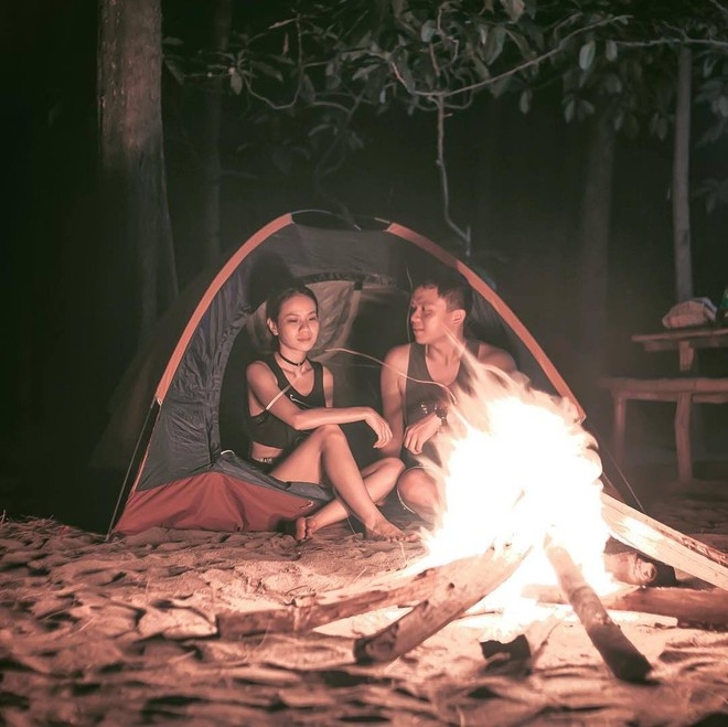 Indra wu and hai yen at a fire camp 