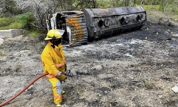 7 fuel stealers burnt to death as gasoline truck explodes in Colombia