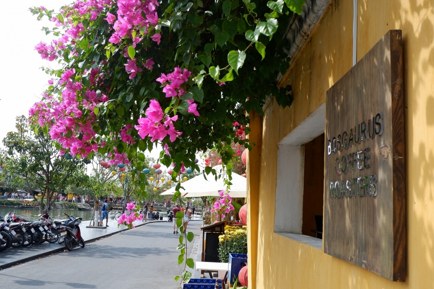 cafe windows frame ideal check in place in hoi an