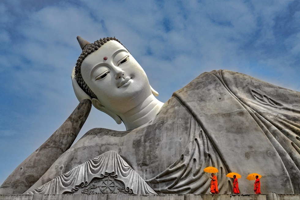 A Buddha statue at 300-year-old Som Rong pagoda 