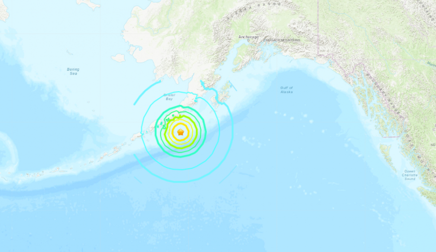 An earthquake with a magnitude of 7.8 struck off southern alaska's coast, shaking the alaska peninsula and briefly sparking tsunami concerns.