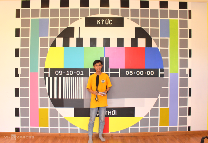 The iconic test card screen in the 1990s 