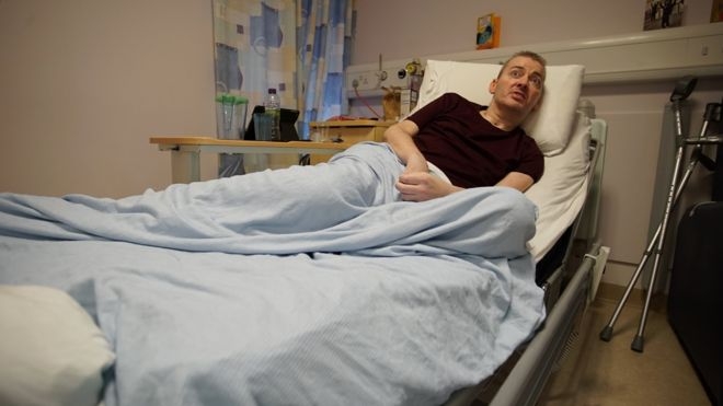 Stephen Cameron is recovering in the University Hospital Wishaw near Glasgow