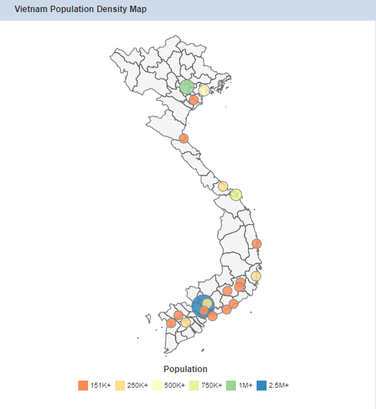 Vietnam Population Map