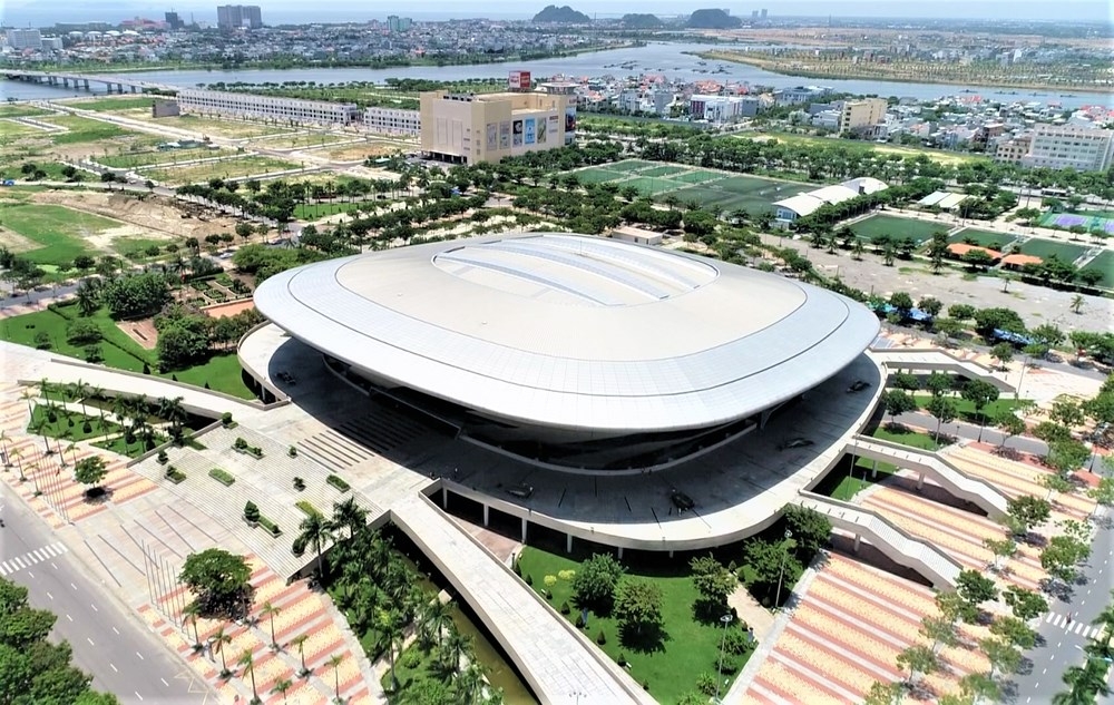 Bird-eye view of tien son sports palace 