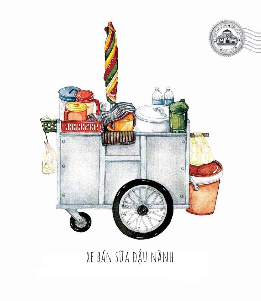 sketches of foodcarts reveal a glimpse into vietnamese culinary culture