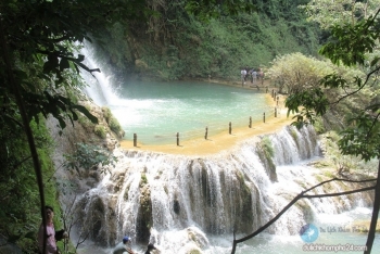 marvelous dai yem waterfall in moc chau plateau
