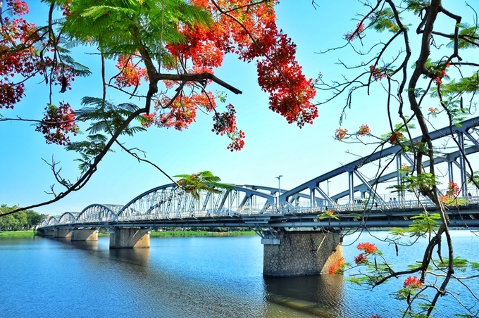the charming grace of truong tien bridge in hue