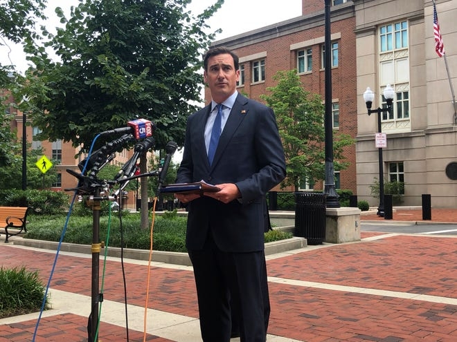 US attorney for the Eastern District of Virginia on Aug. 5 outside the federal courthouse in Alexandria, Virginia. 