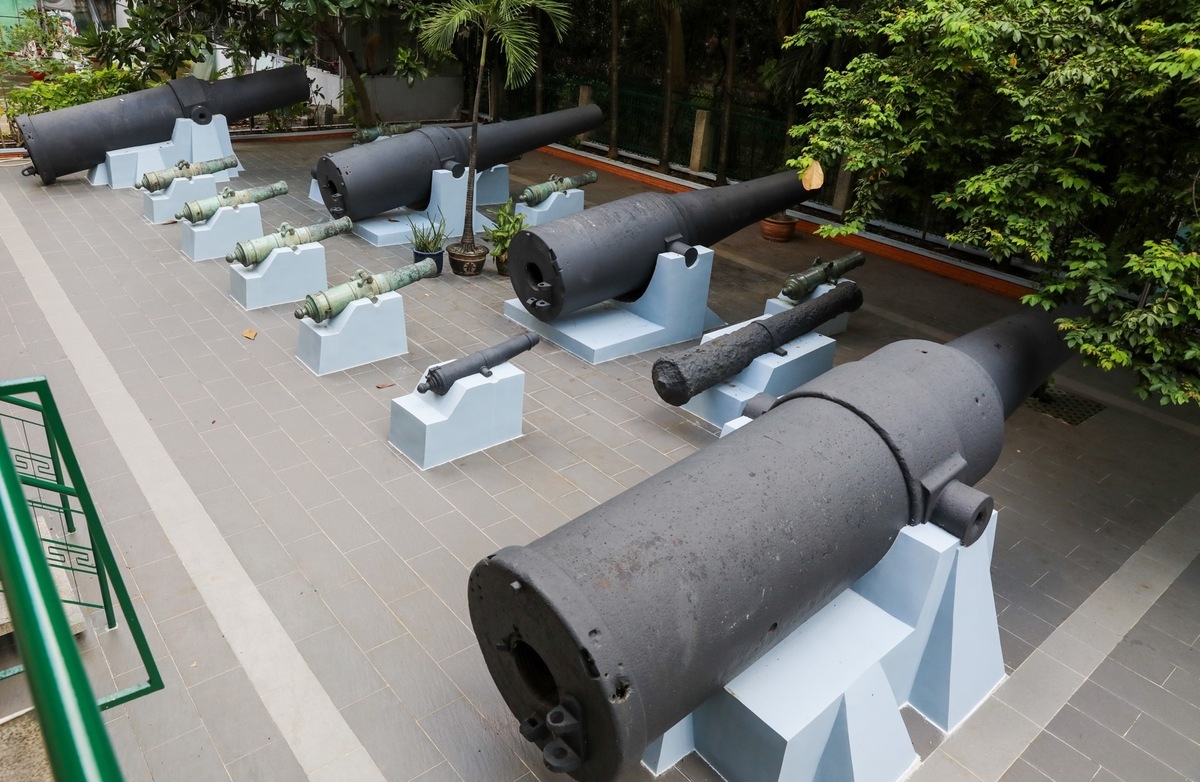 Historical cannon collection in the heart of Saigon