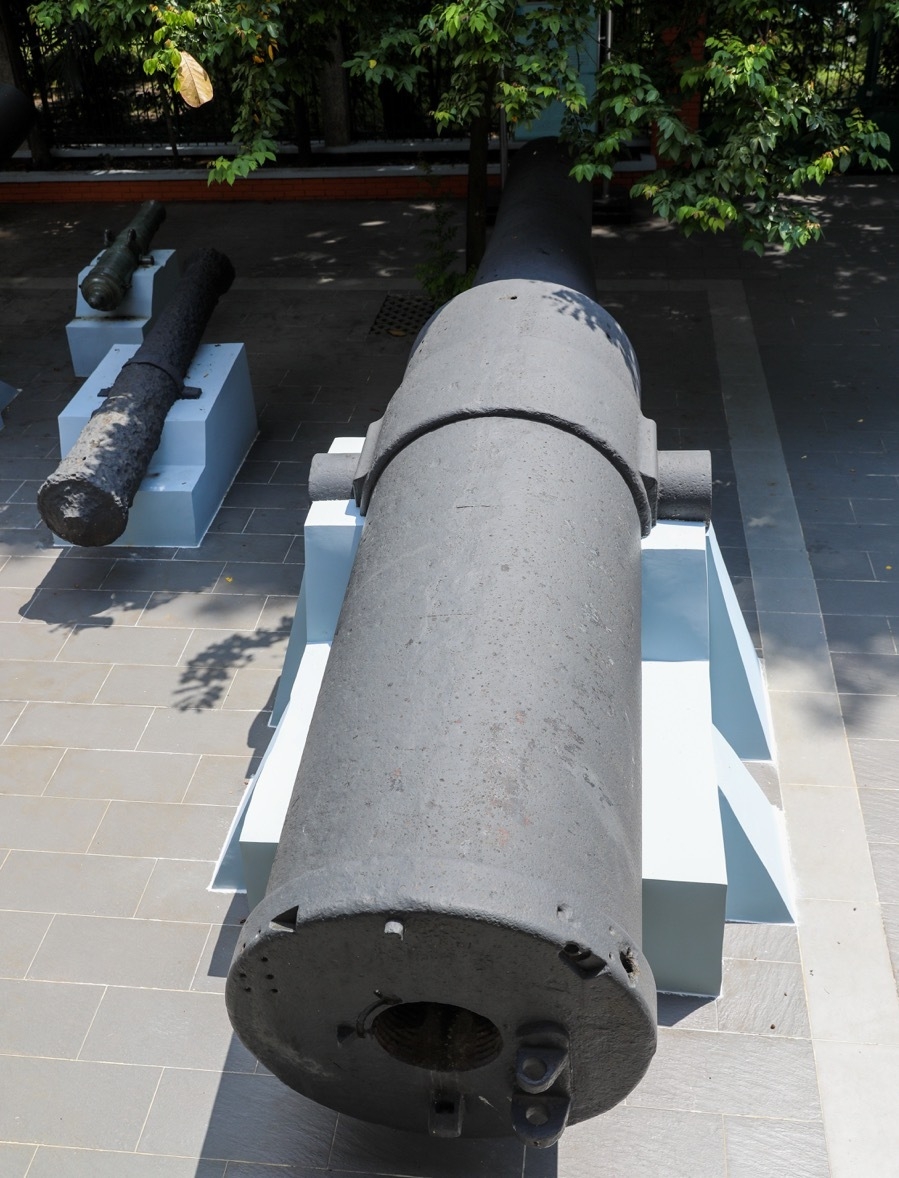 historical cannon collection in the heart of saigon