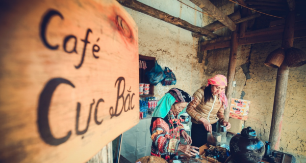 a sip of coffee in the southernmost northern peoples cafe