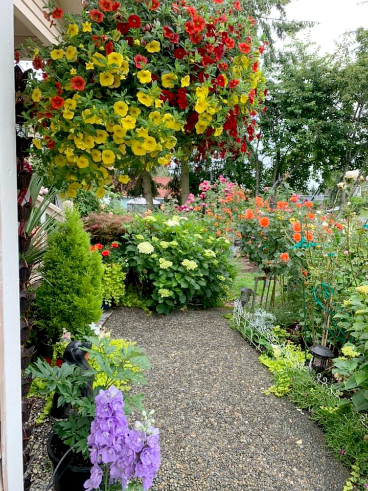 Dreamlike Vietnamese flowers and veggies garden in the US