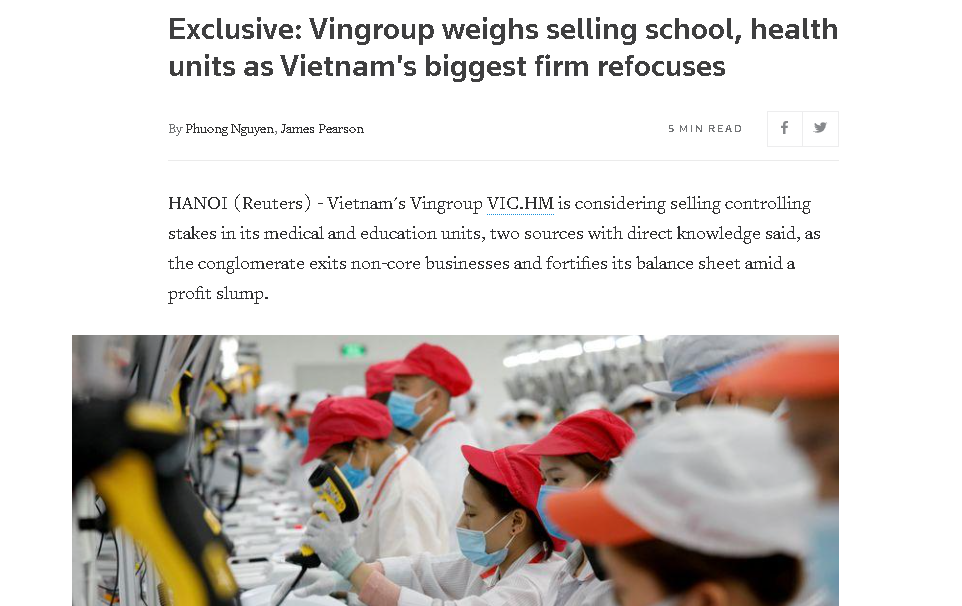 vingroup rebuts after rumor of selling vinschool vinmec makes international headlines