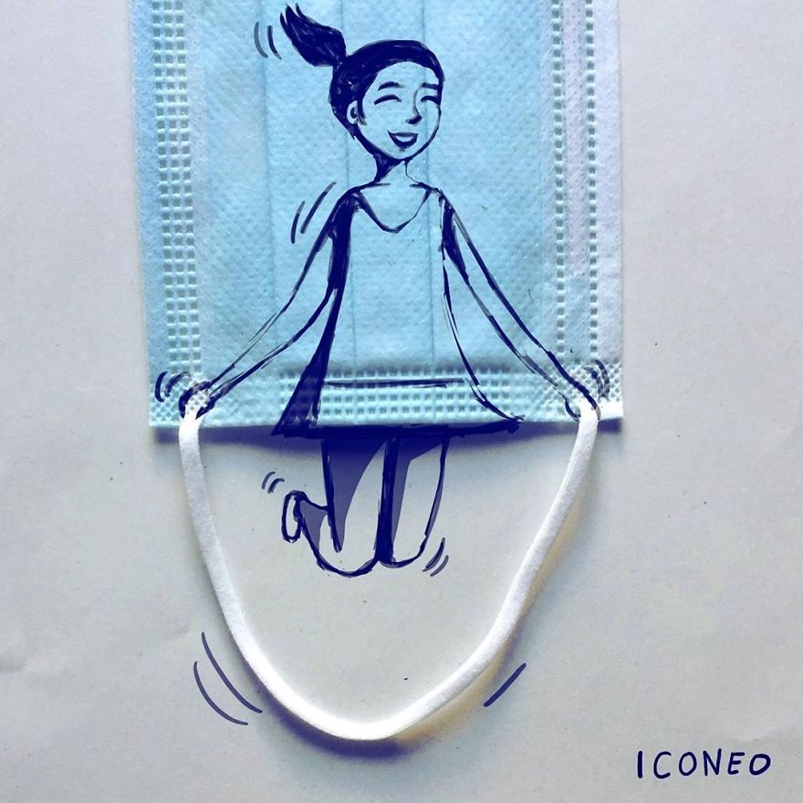 Meaningful mask-inspired artworks from German artist