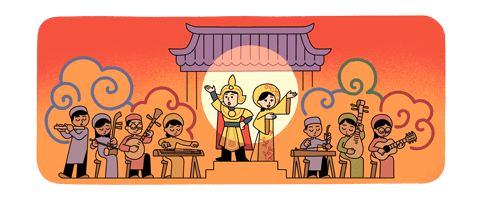 Google Doodle hornors Vietnam’s Cai Luong (reformed theater)
