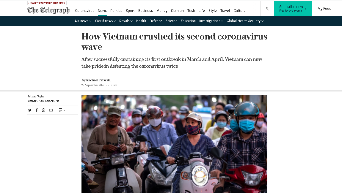 telegraph explains how vietnam can take pride in defeating covid 19 twice