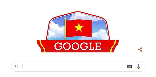 Google Logo Features Vietnam Flag on National Day