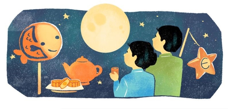 Google Doodle dedicates its homepage covers today (October 1) on the observance of Mid-Autumn Festival