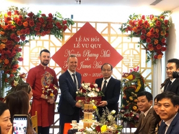 british ambassador makes great grooms representative on scottish vietnamese couples marriage