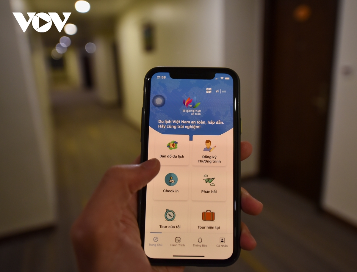 The Vietnam Travel Safety app (Photo: VOV) 