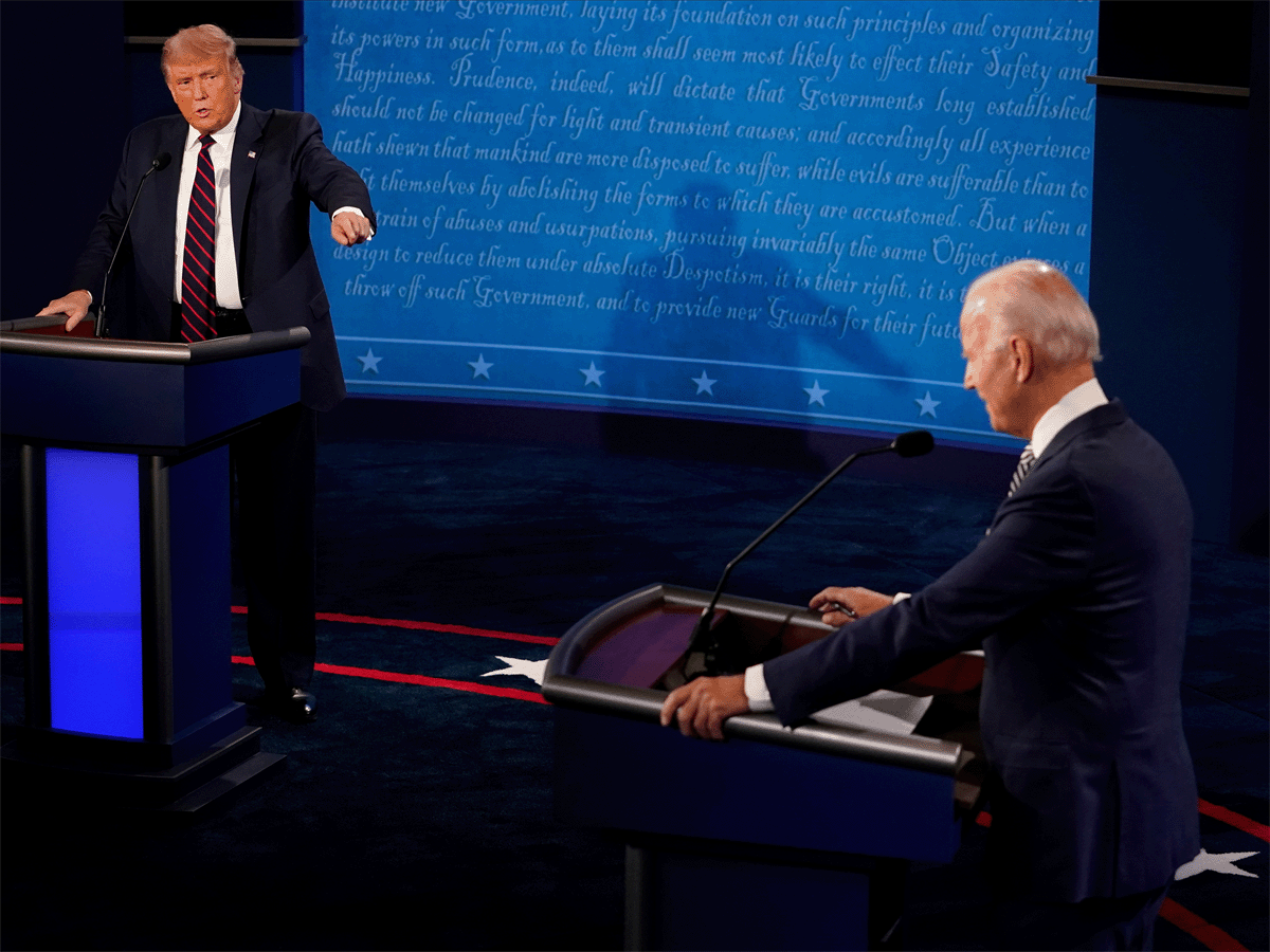 Trump and Biden in the first debate (Photo: Economics Times) 